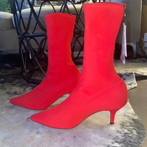 Zara women’s bright red boots